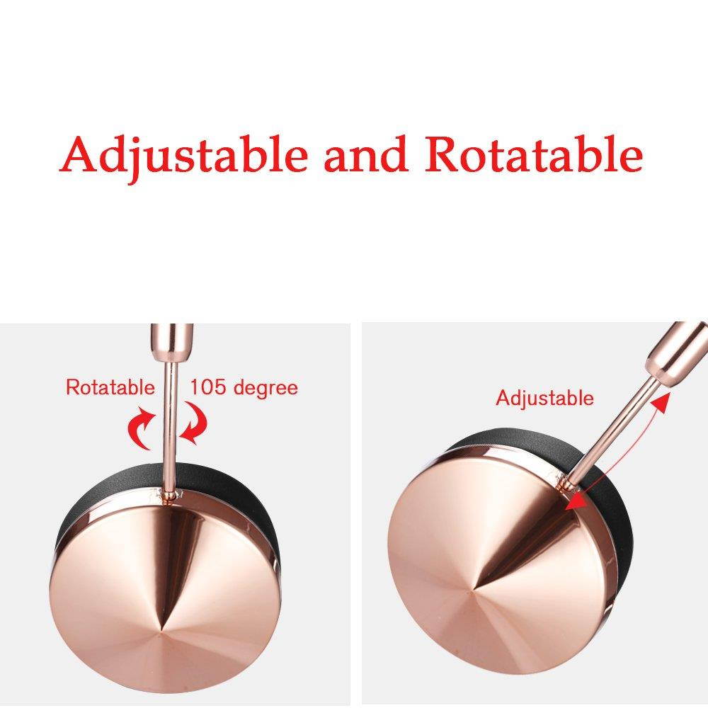 Liboer Fashional Rose Gold Wireless Bluetooth Headphones with Mic Foldable On Ear Headset with Carrying Case for iPhone 7 Samsung Cellphones with Shareport BT88 (Black Rose)