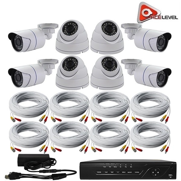 TMEZON 1080P CCTV Camera System 16CH 1080N Lite Surveillance DVR Video Recorder, 16x HD 1920TVL 2.0MP 24leds Indoor Outdoor IR Night IP66 Weatherproof Security System