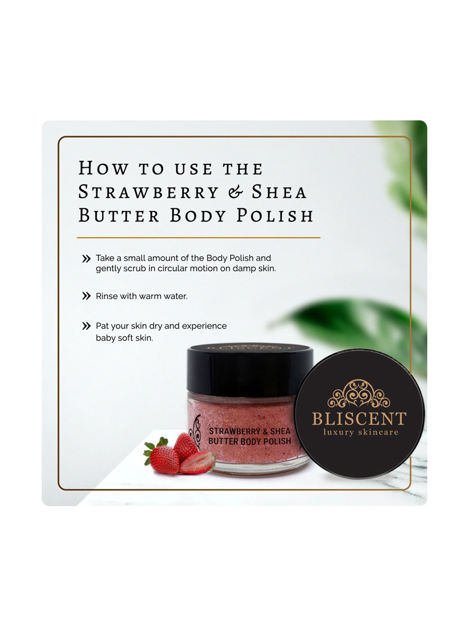 Bliscent Pink Strawberry & Shea Butter Body Polish - 100 gm