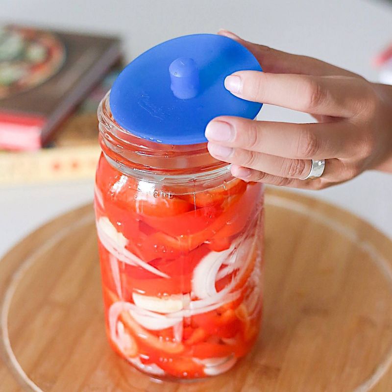 Masontops Pickle Pipe and Pickle Pebble Mason Jar Fermentation Kit - Wide