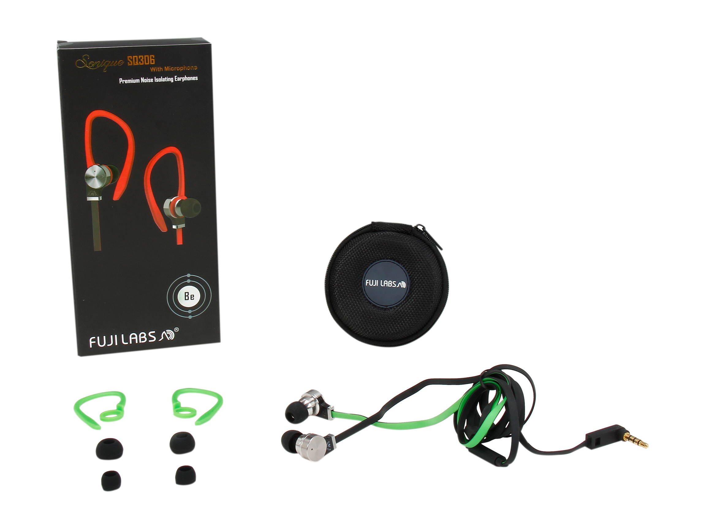 Fuji Labs Sonique SQ306 Premium  Beryllium  In-Ear Headphones with In-line Mic