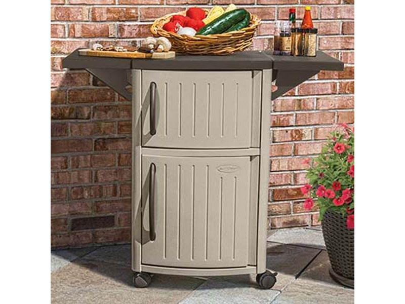 Slat Top Serving Cart - Gray - Apollo Outdoor