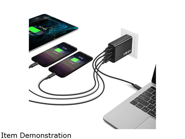 MINIX P1 66W Turbo 3-Port GaN Charger combines two USB-C port and a USB-A port to create a next-gen charger that delivers unprecedented power and portability.