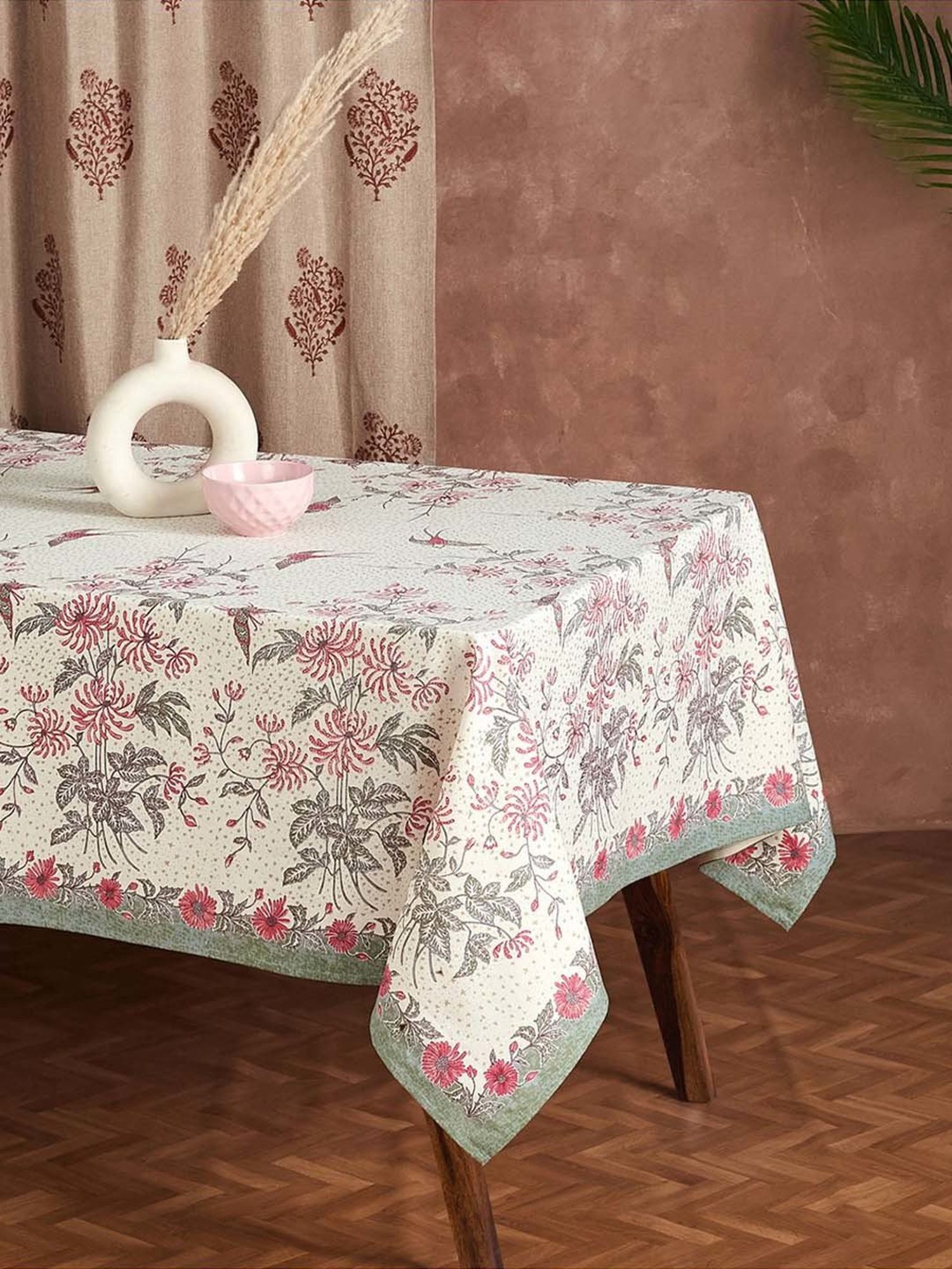 Romee Beige Cotton Checks Table Linen Sets