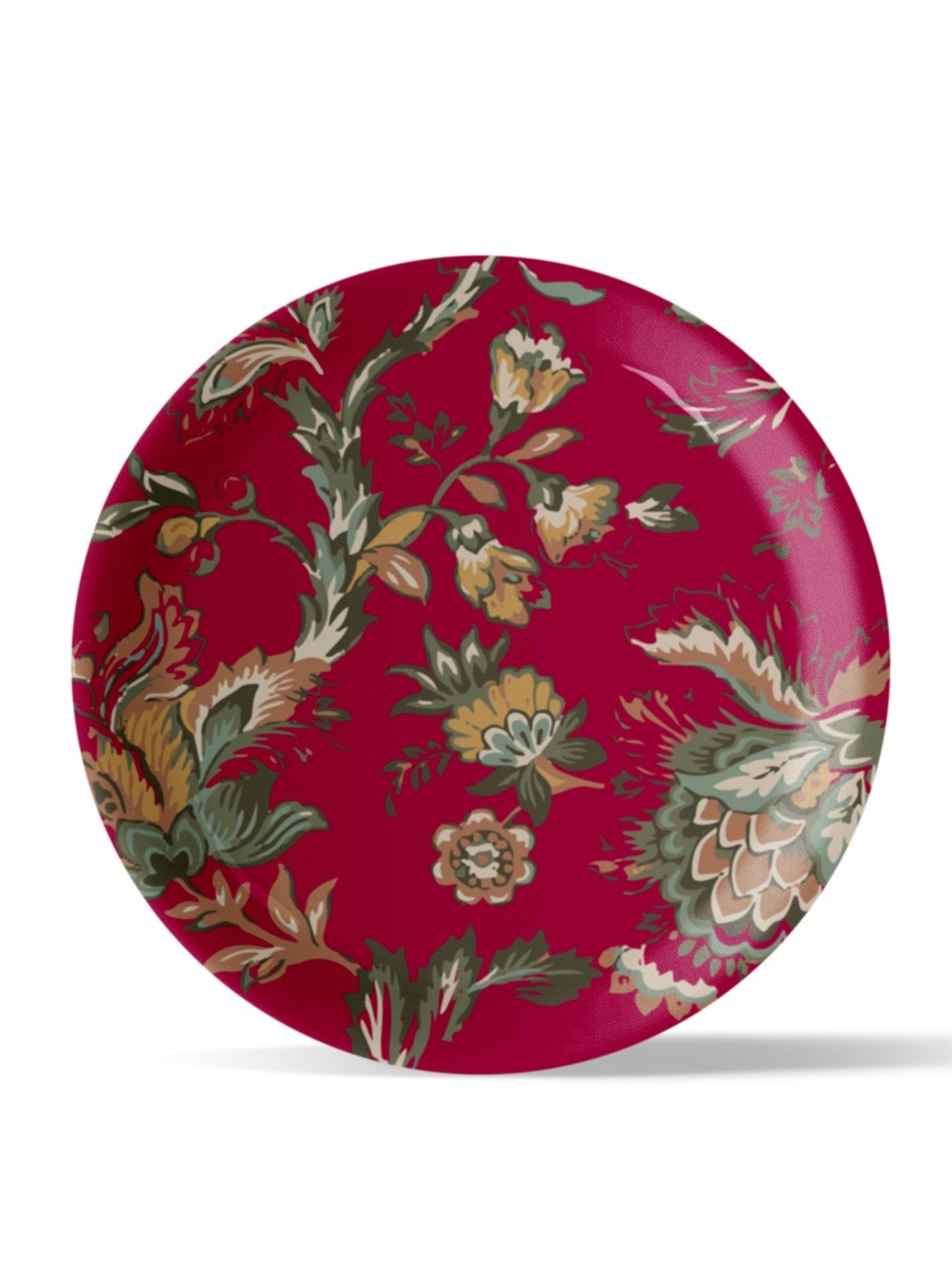Nestroots Ethnic Pink Multicolor Porcelain Wall Plate