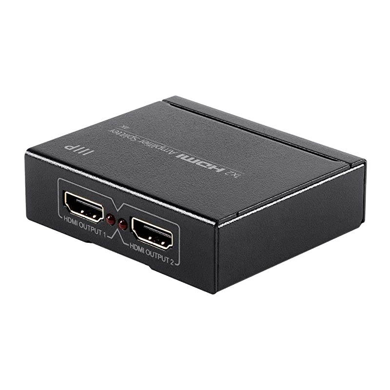 Blackbird 4K 1x2 HDMI Amplifier Splitter |48-bit Deep Color, 3D Video Support (Compatible with PS4/5 Xbox Apple TV Fire Stick Roku Blu-Ray Player)
