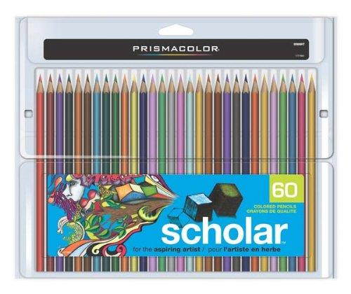 Prismacolor Scholar Color Pencil Assrt Gift Set/60 NEW