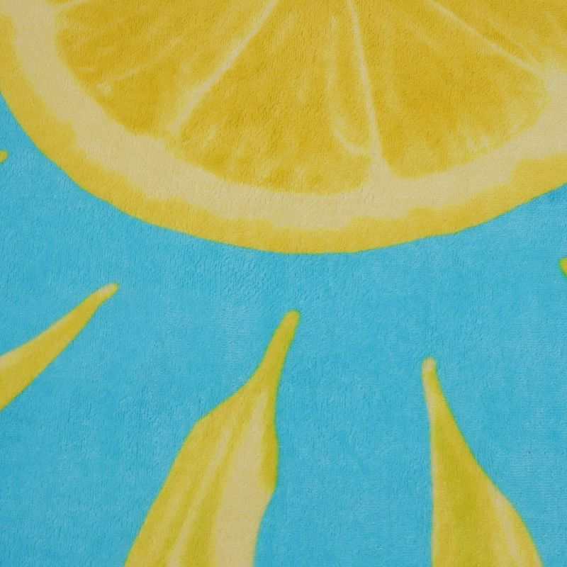 Fringe Lemon Squeeze Oversized Beach Towel Aqua - Sand & Surf