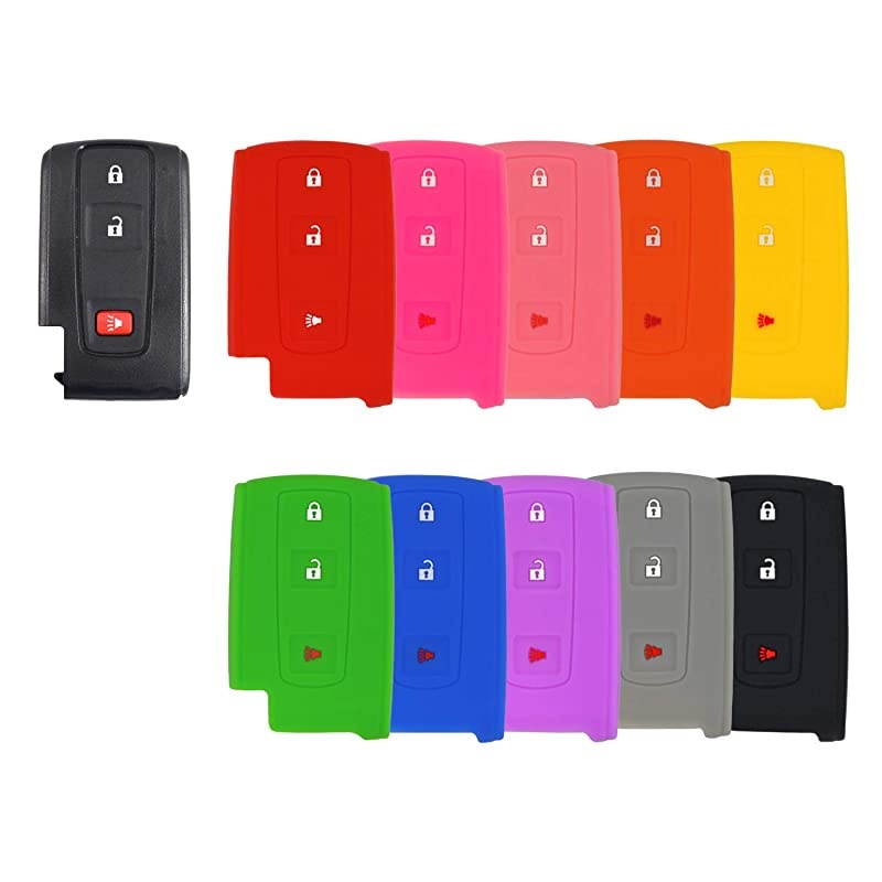 Protective Silicone Rubber Keyless Entry Remote Fob Case Skin Cover for select 3 Button Toyota Remote Remotes FCC ID MOZB31EG / MOZB21TG