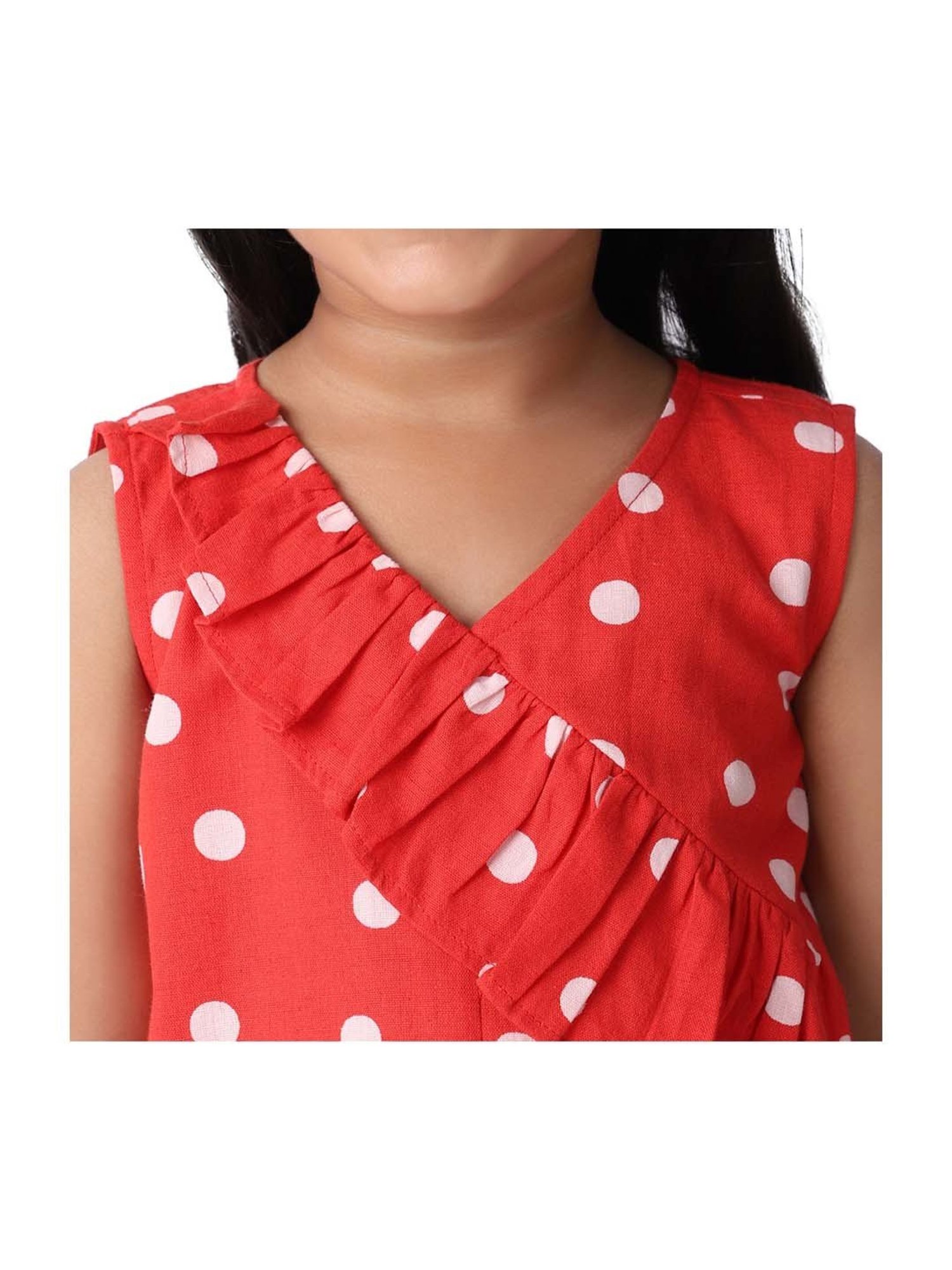Stylestone Kids Red Printed Jumpsuit