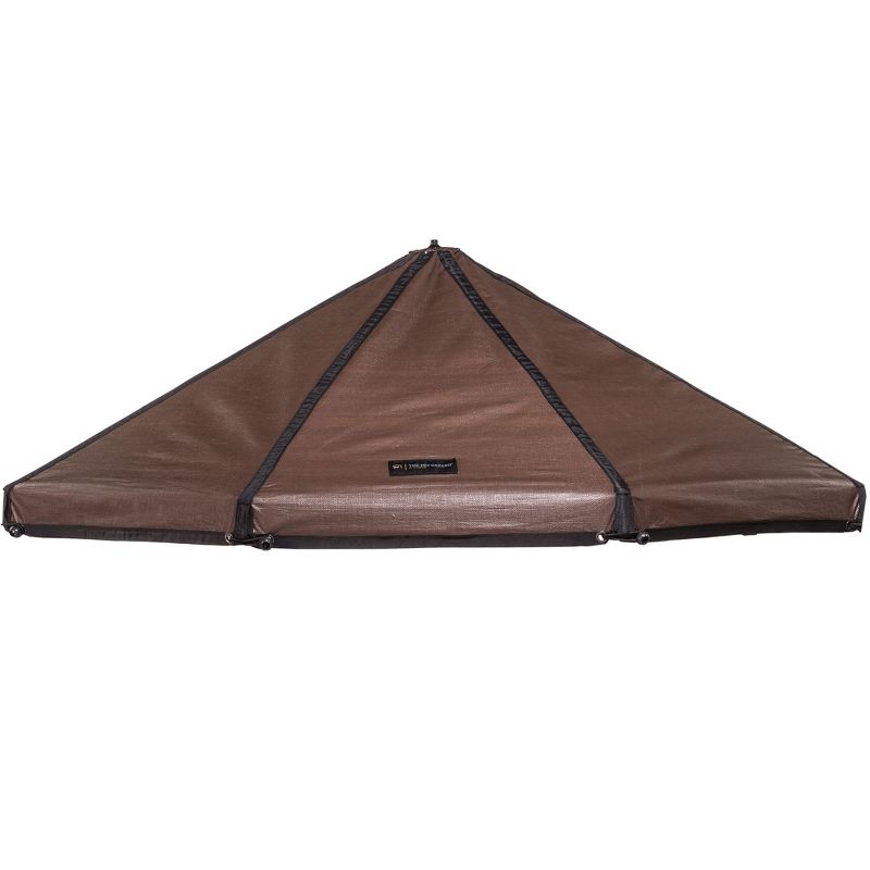 Advantek Pet 23207 5 Foot Outdoor Dog Gazebo Replacement Reversible Canopy Cover Tarp Umbrella Shade Top, Brown/White
