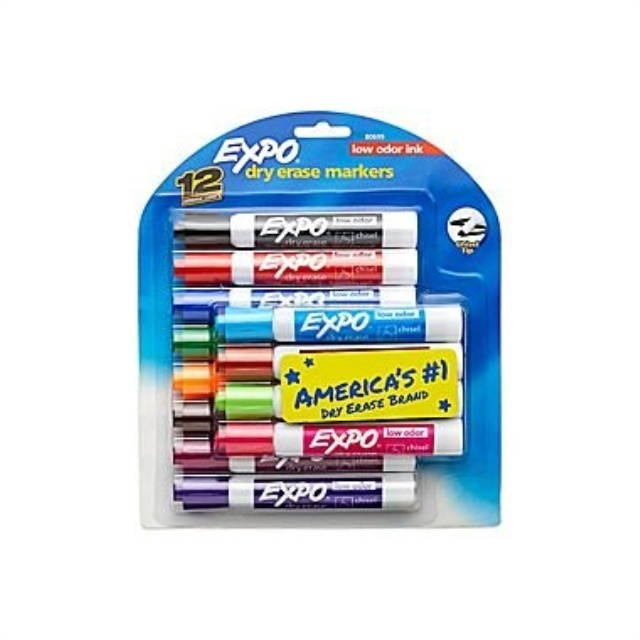 Sanford EXPO 80699 Dry-erase Markers chisel Point Nontoxic 12/PK Assorted