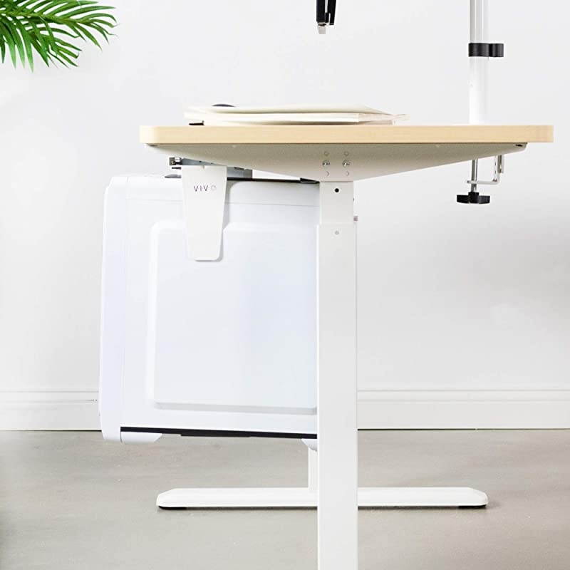 White Adjustable Under Desk and Wall PC Mount | Computer Case Holder with 135 Degree Swivel MOUNTPC01W