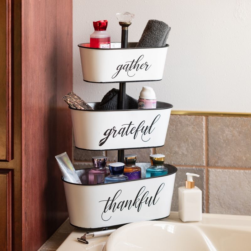 Set of 2 Metal Planters White - CosmoLiving by Cosmopolitan