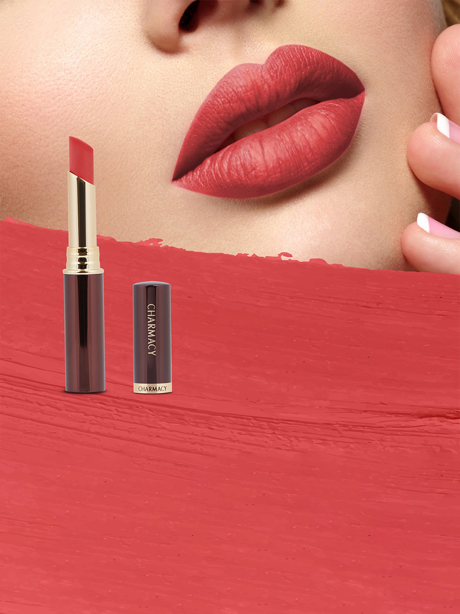 CHARMACY Milano Longstay Matte Lipstick 69 Tangy Scarlet - 2.8 gm