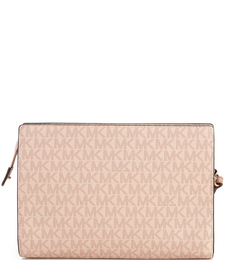 Michael Kors Zebra Signature Jet Set Double Zip Wristlet