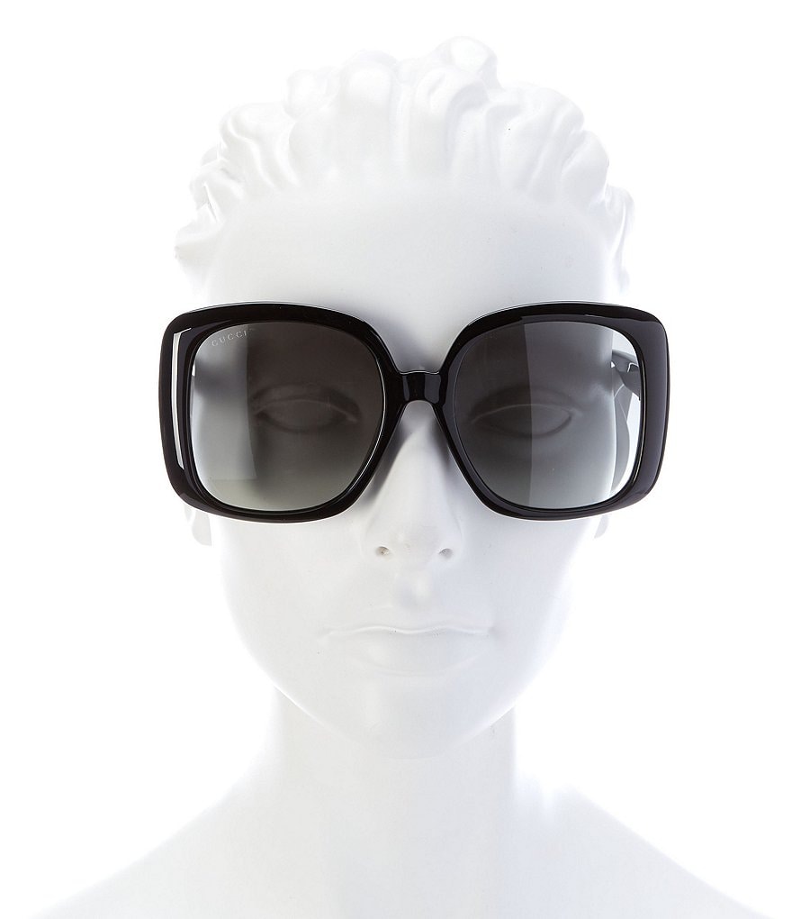 Gucci Women's Black Square 56mm Sunglasses