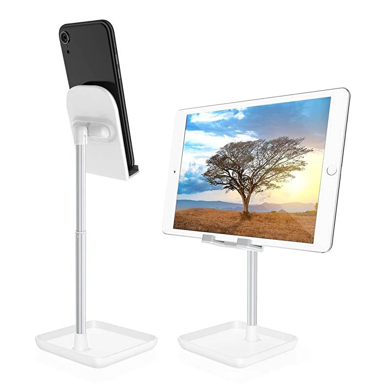 Cell Phone Stand Height Angle Adjustable Phone Stand Desktop Sturdy Aluminum Metal Phone HolderCompatible with iPhoneiPadKindleMobile PhoneTablet413in