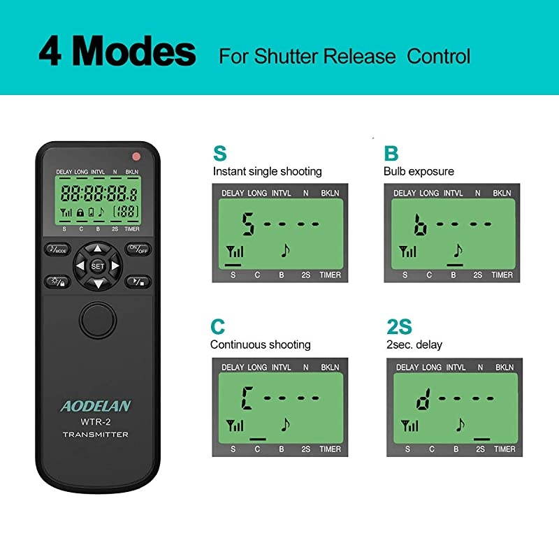 Camera Wireless Timer Remote Shutter Release,  Intervalometer HDR Remote Control for Sony A7RIII, A7III, A9, A7RII, A7R, RX100 VI, A6000, A77, A99, A6000, A6300; Replace RM-SPR1 and RM-L1AM
