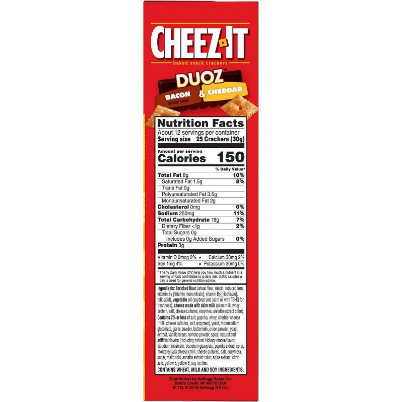 Cheez-It Duoz Bacon & Cheddar Baked Snack Crackers 12.4oz