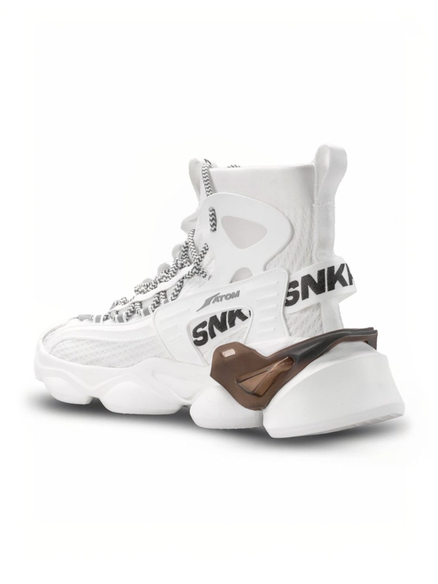 Atom Men's Gansta1 White Running Shoes