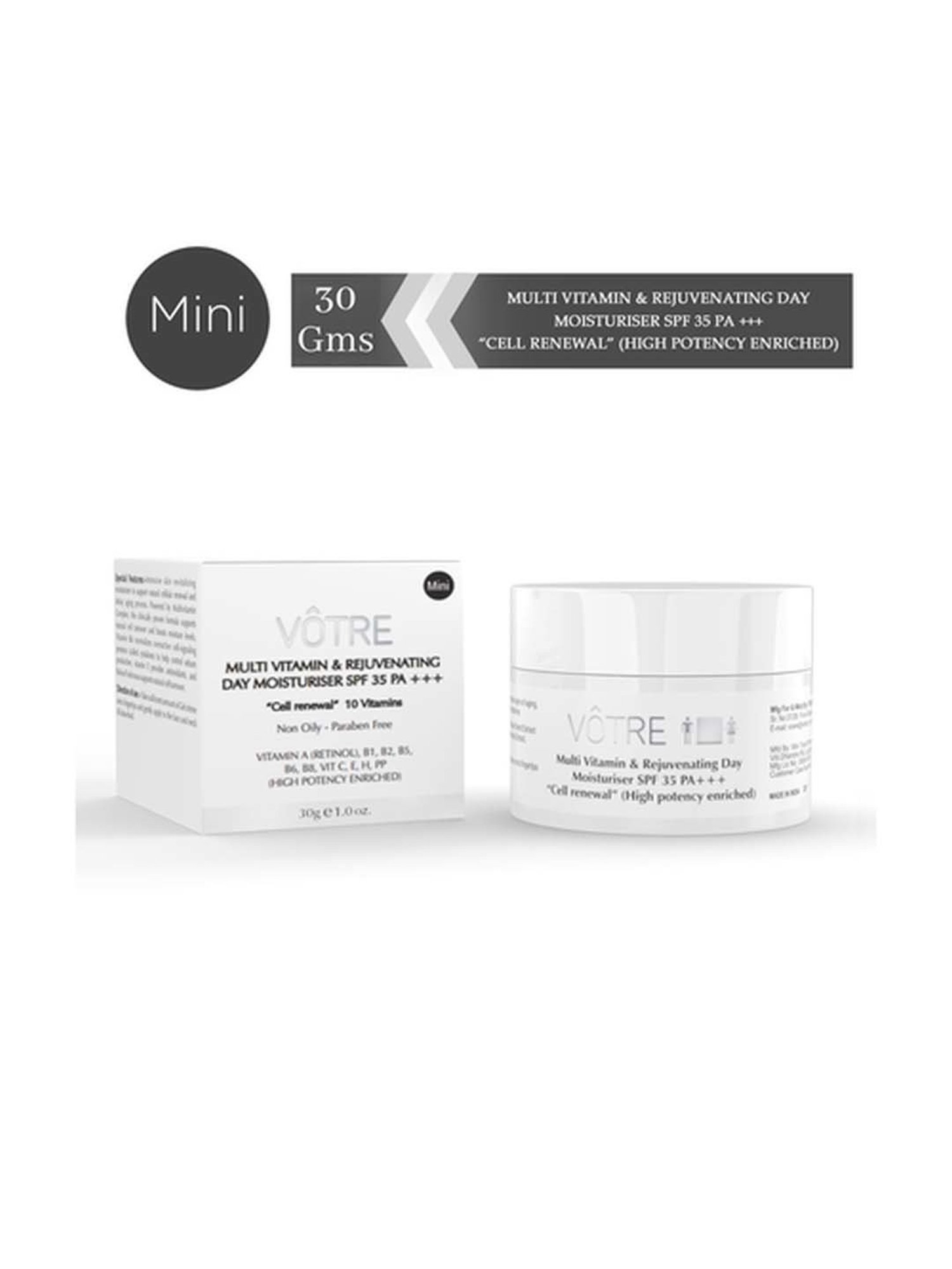 Votre Multi Vitamin & Rejuvenating Day Gel SPF 35 PA++ Cell Renewal Mini - 30 gm
