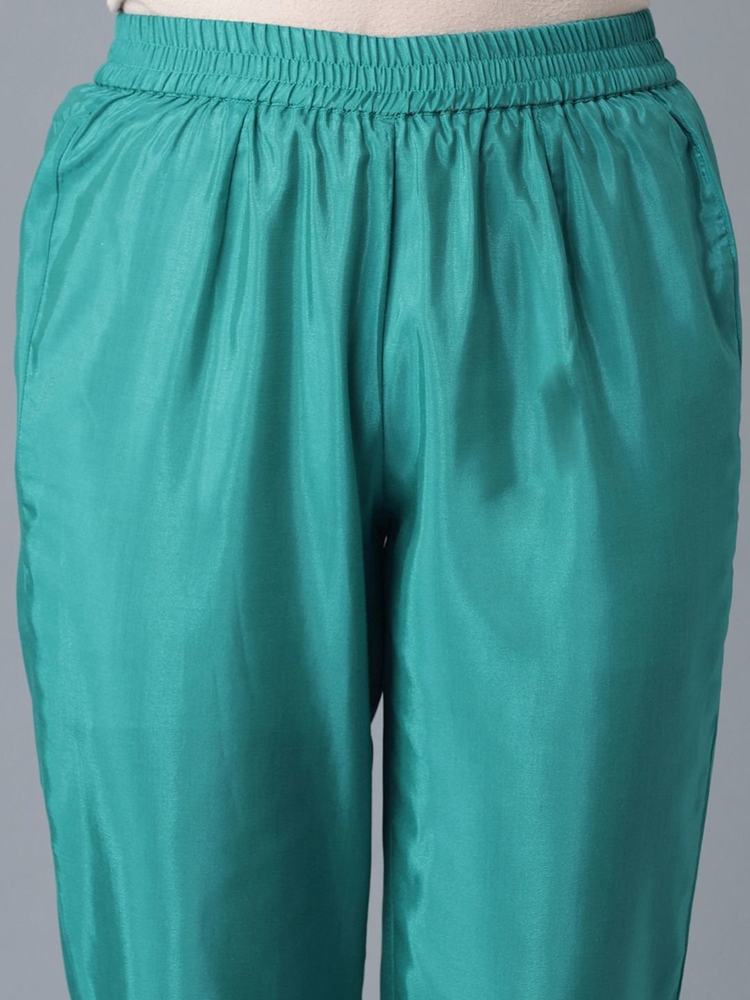 Aure by Aurelia Orange & Green Printed Kurta Pant Set