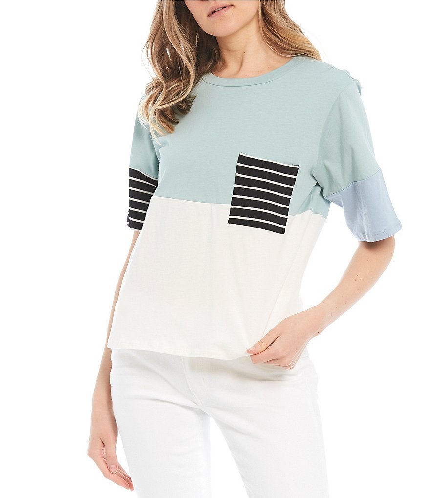 Love On A Hanger Colorblock Pocket Tee