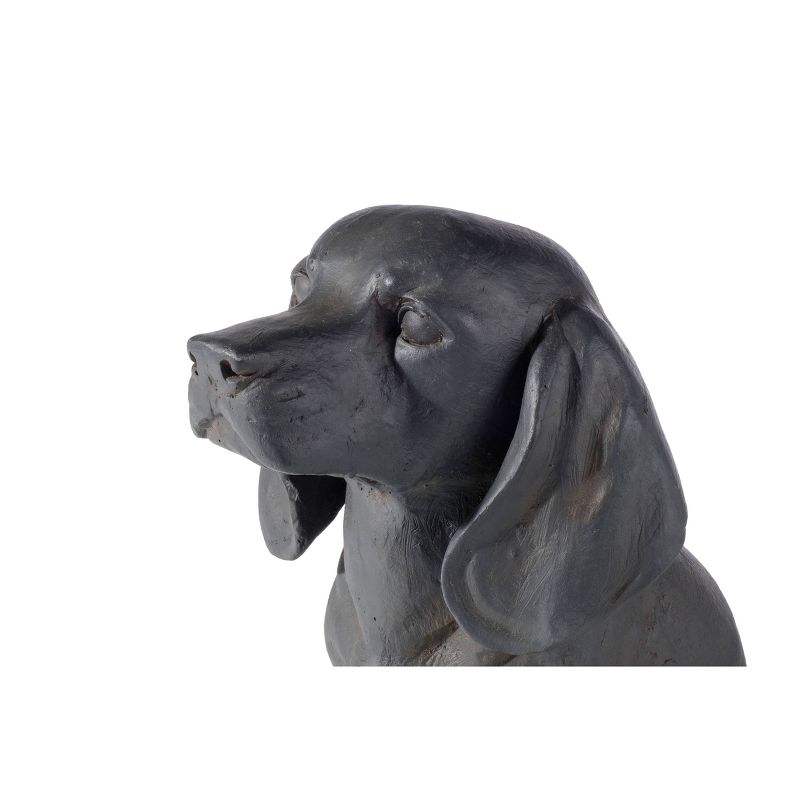 18" Resin Indoor/Outdoor Noble Dog Statue Gray - Alfresco Home LLC