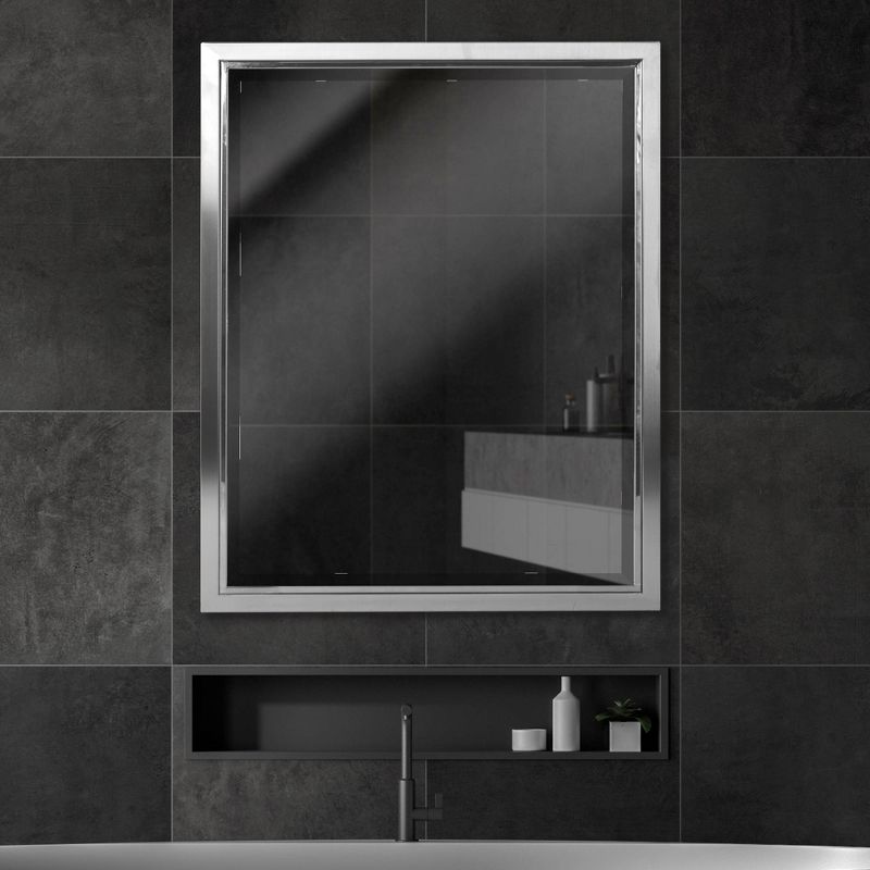 24" x 30" Classic Brushed Mirror Nickel/Chrome - Head West