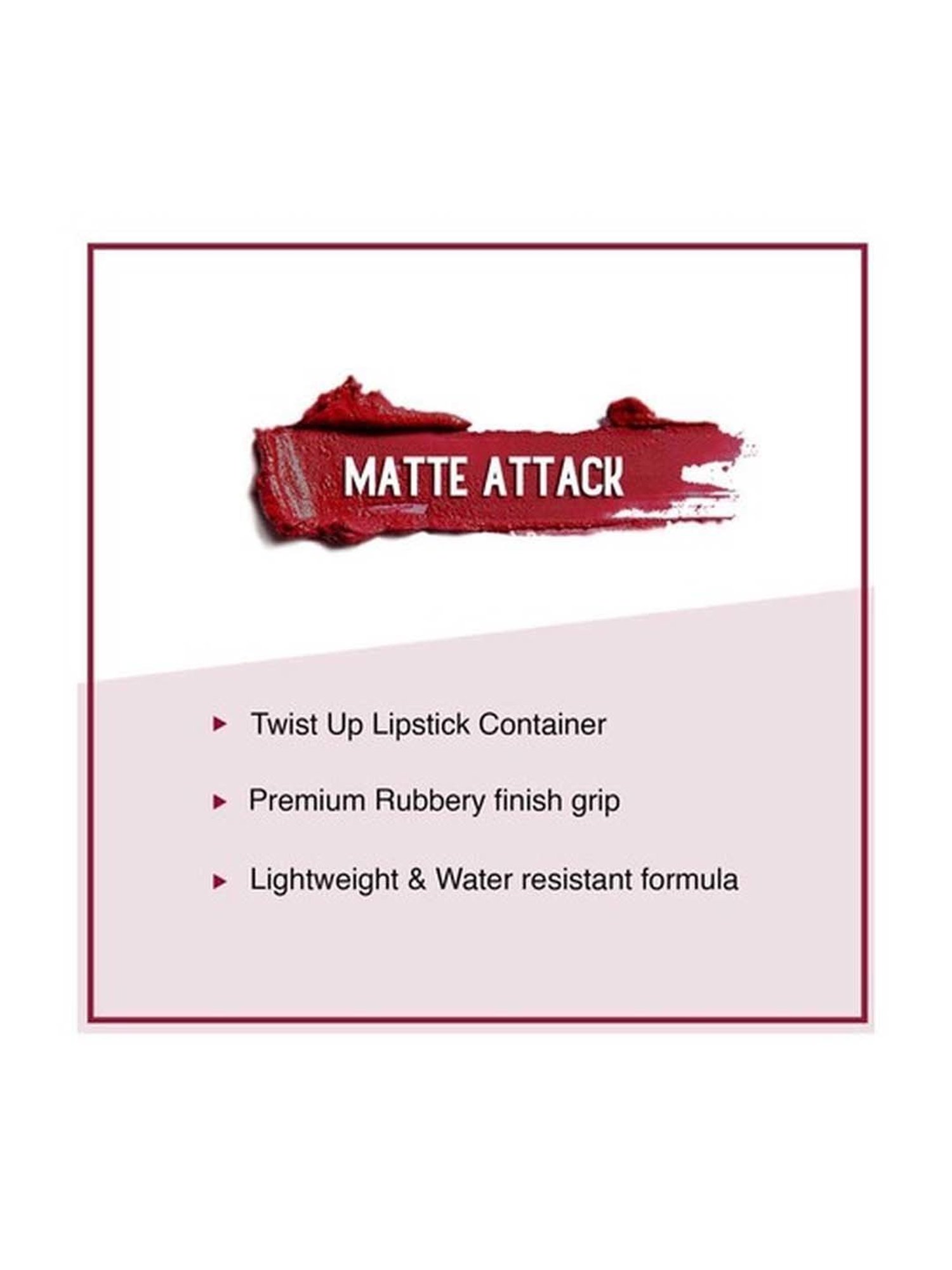 Sugar Cosmetics Matte Attack Transferproof Lipstick 06 Spring Crimson - 2 gm