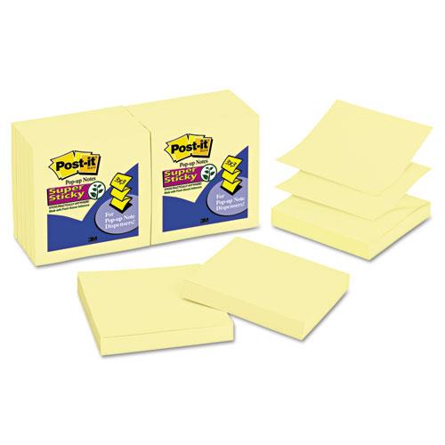 Post-it Pop-up 3 x 3 Note Refill Canary Yellow 90-Sheet 12/Pack R33012SSCY