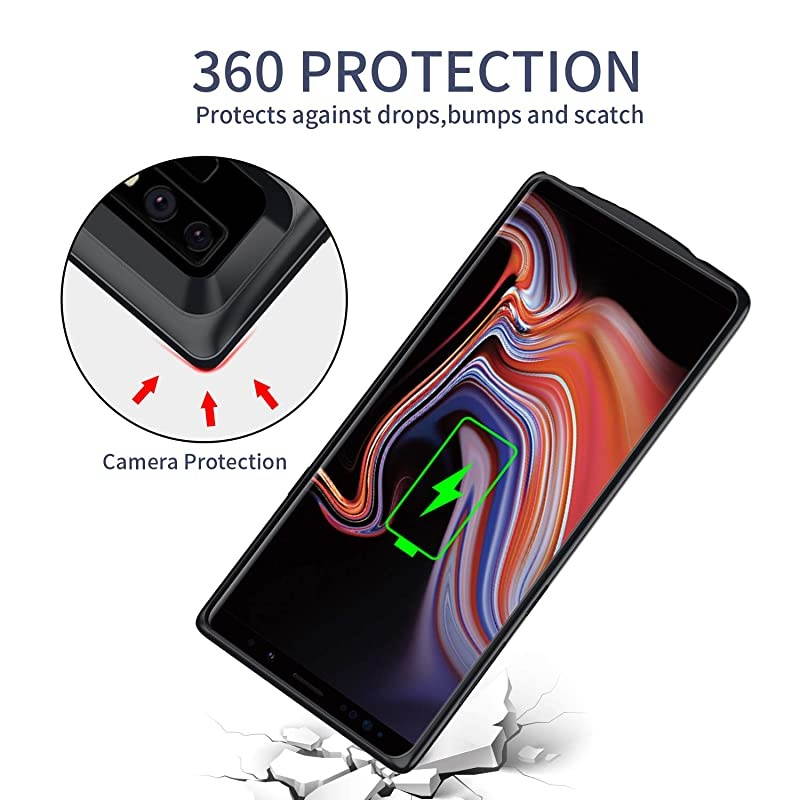 Case for Galaxy Note 9 ?5000mAh? Portable Rechargeable External Pack for Samsung Galaxy Note 9 Charger Case Slim Note 9 Protective Charging Case&mdash;&mdash;Black