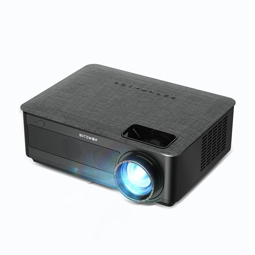 Blitzwolf&reg; BW-VP10 LCD Full HD Projector 1920x1080P 6500 Lumens Ports for Fire TV Stick HDMIx3 USB VGA AV TF Card Audio 5000:1 Contrast 2*5W HiFi Speakers Smart Home Portable Theater Projector Outdoor