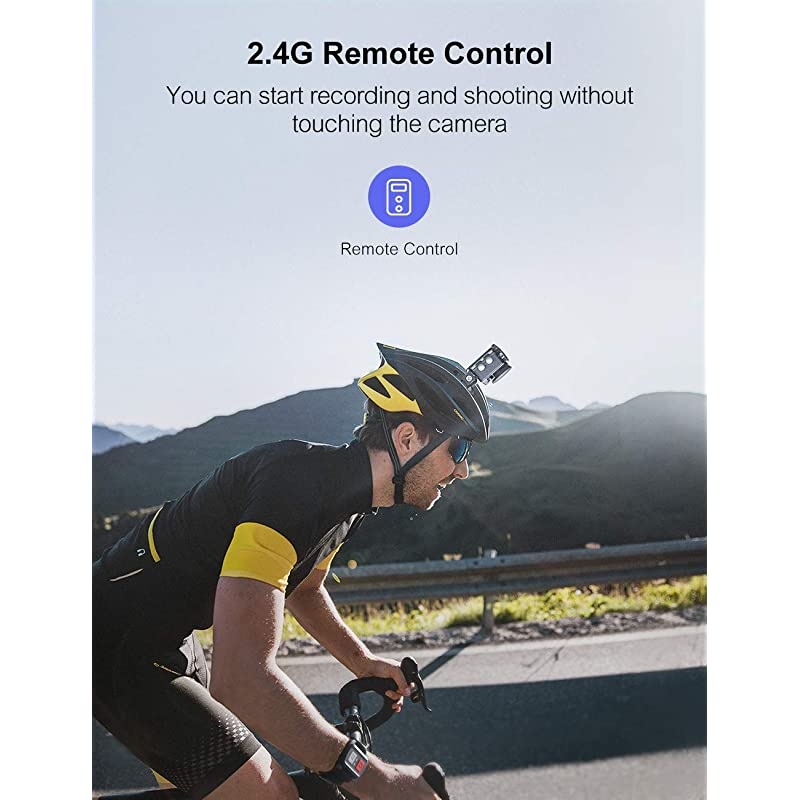 Ultra 4K 20MP Action Camera WiFi Enhanced Anti-Shake Time Lapse LDC Remote Control Sports Camera 40M Waterproof Underwater Vlog Camcorder with Accessories Kit CT9100