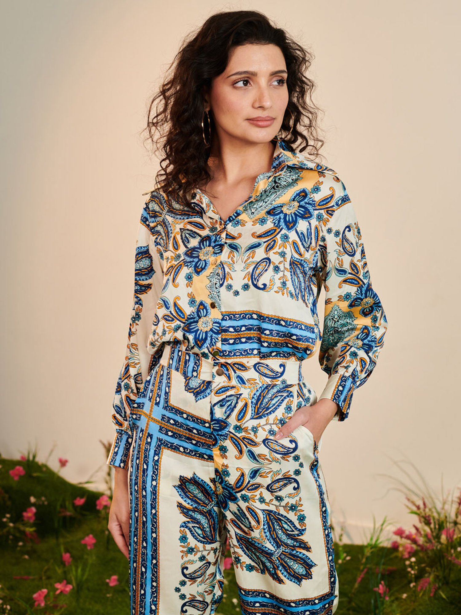 Dusk Attire Blue Oryna Co-ord Set