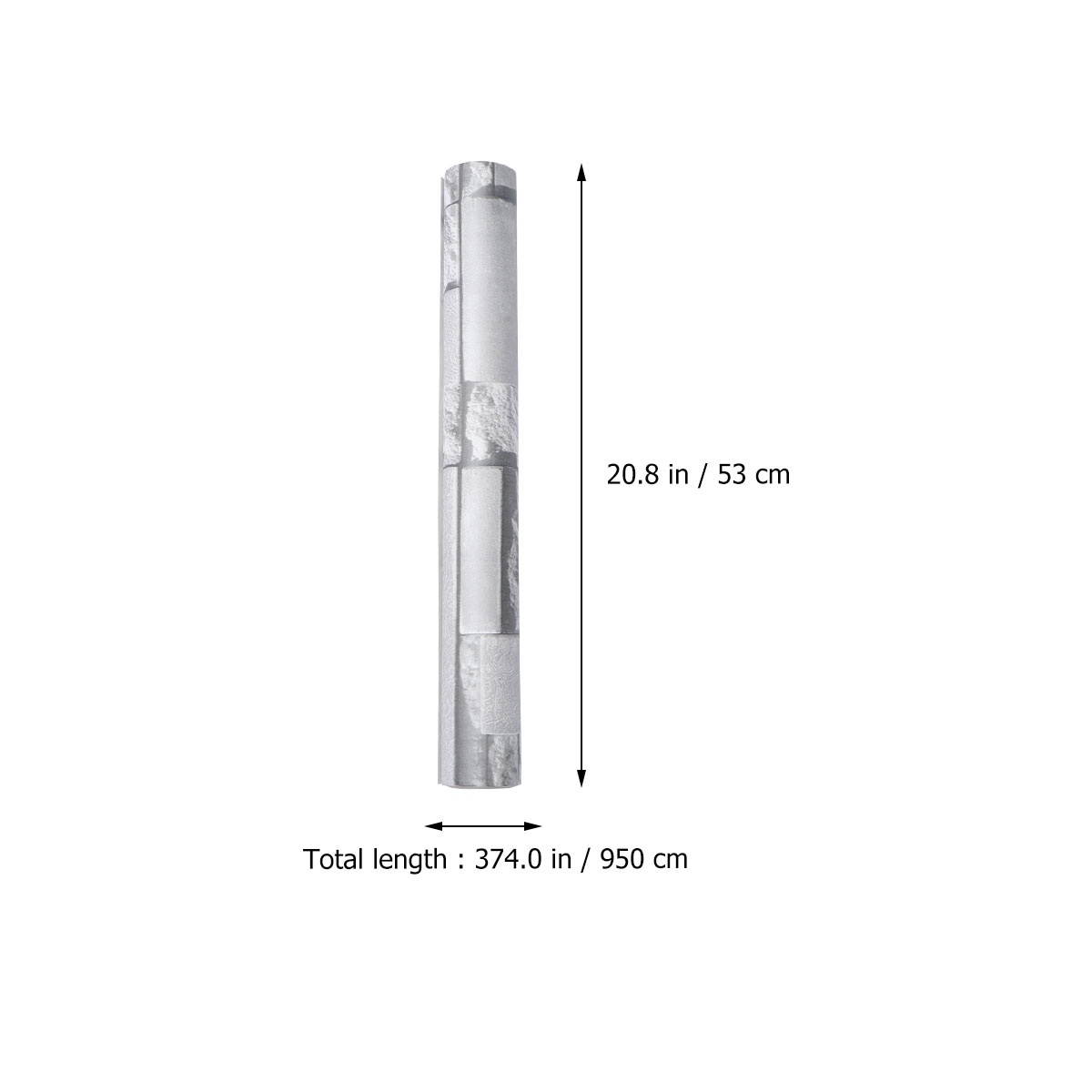 Antique Self-Adhesive Wall Sticky Paper Brick Texture Wall Paper for Home Bar Barber Shop (Nonwovens, Light Grey)