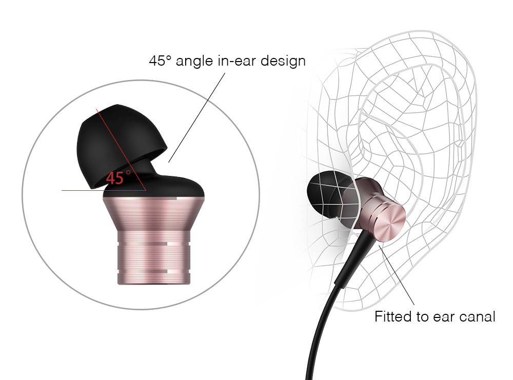 1MORE Piston Fit In-Ear Headphones (Earphones/Earbuds) with Apple iOS and Android Compatible Microphone and Remote (Rose Gold)
