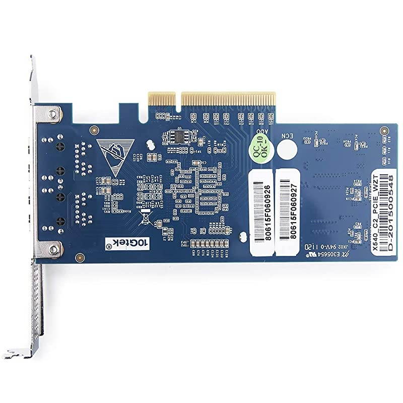 PCI-E NIC Network Card, Dual Copper RJ45 Port, PCI Express Ethernet LAN Adapter Support Windows Server/Windows/Linux/ESX, Compare to Intel X540-T2