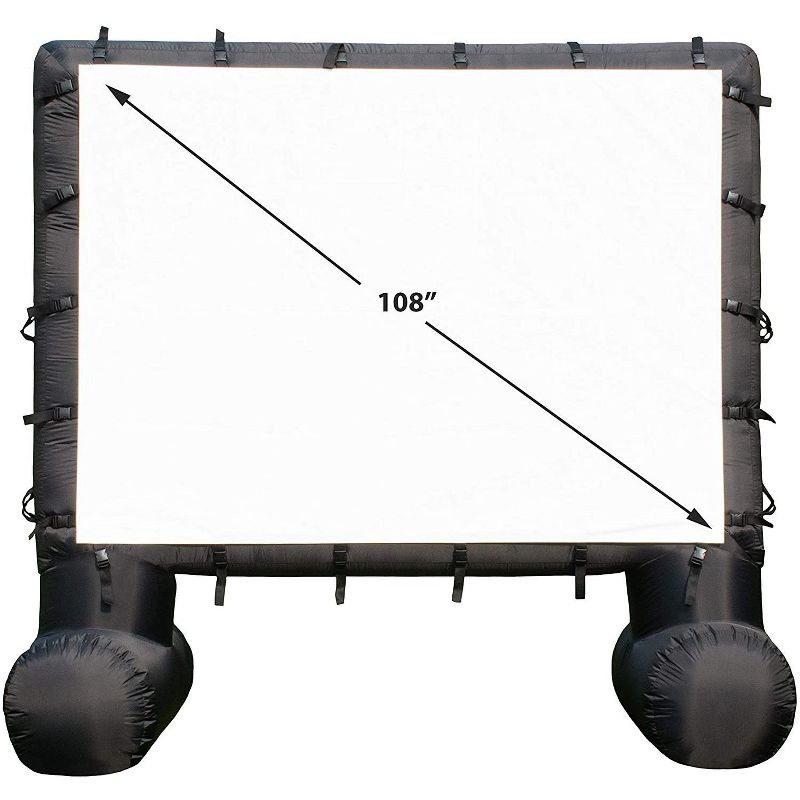 Total Homefx Pro Weather-Resistant Inflatable Theatre Kit With Outdoor Projector, Projection Screen, And Projector Stand