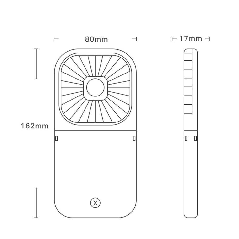 Hanging Neck Fans Mini Portable Folding Small Power Desktop Mute Portable Function Fan Bank Handheld Charge Multi F R1F8