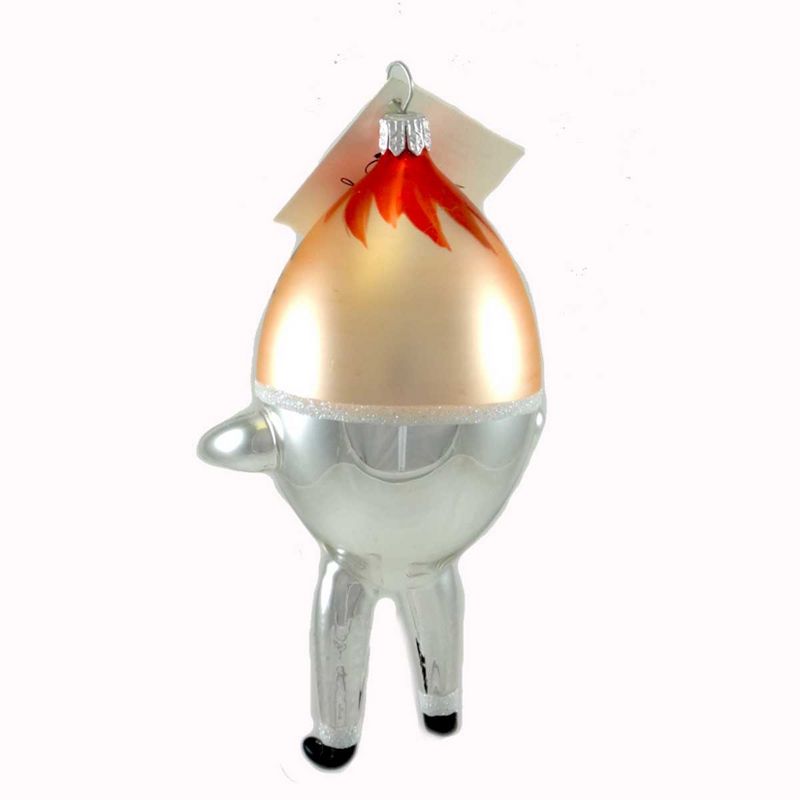 Laved Italian Ornaments Silver Egg Man  -  Tree Ornaments