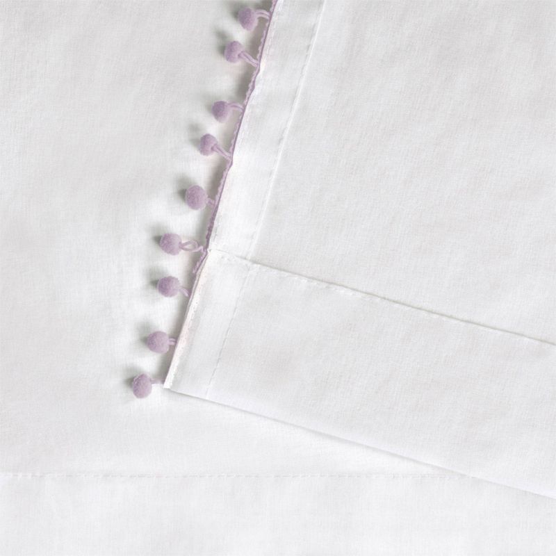 84"x54" Pom Pom Room Darkening Curtain Panel Lilac - Exclusive Home