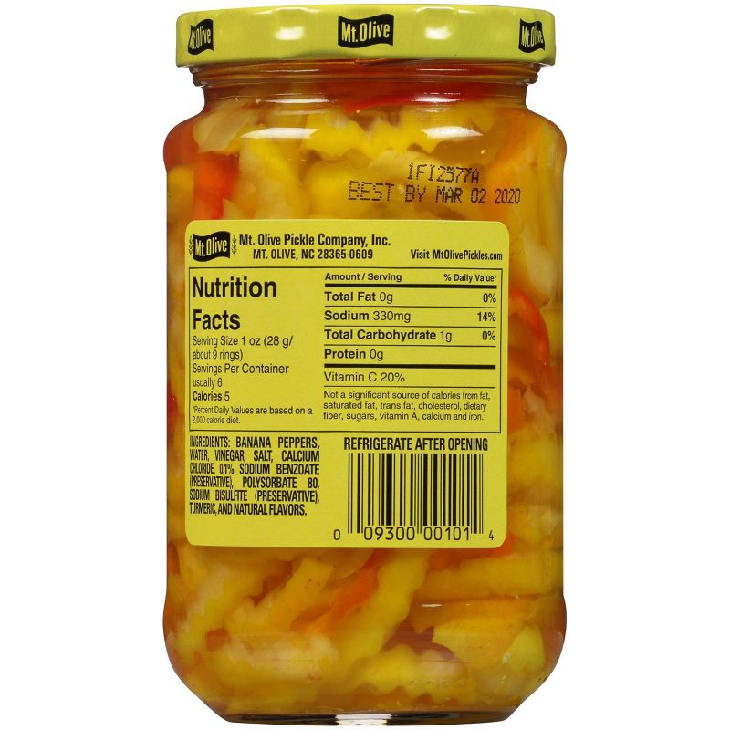 Mt. Olive Hot Banana Pepper Rings - 12oz