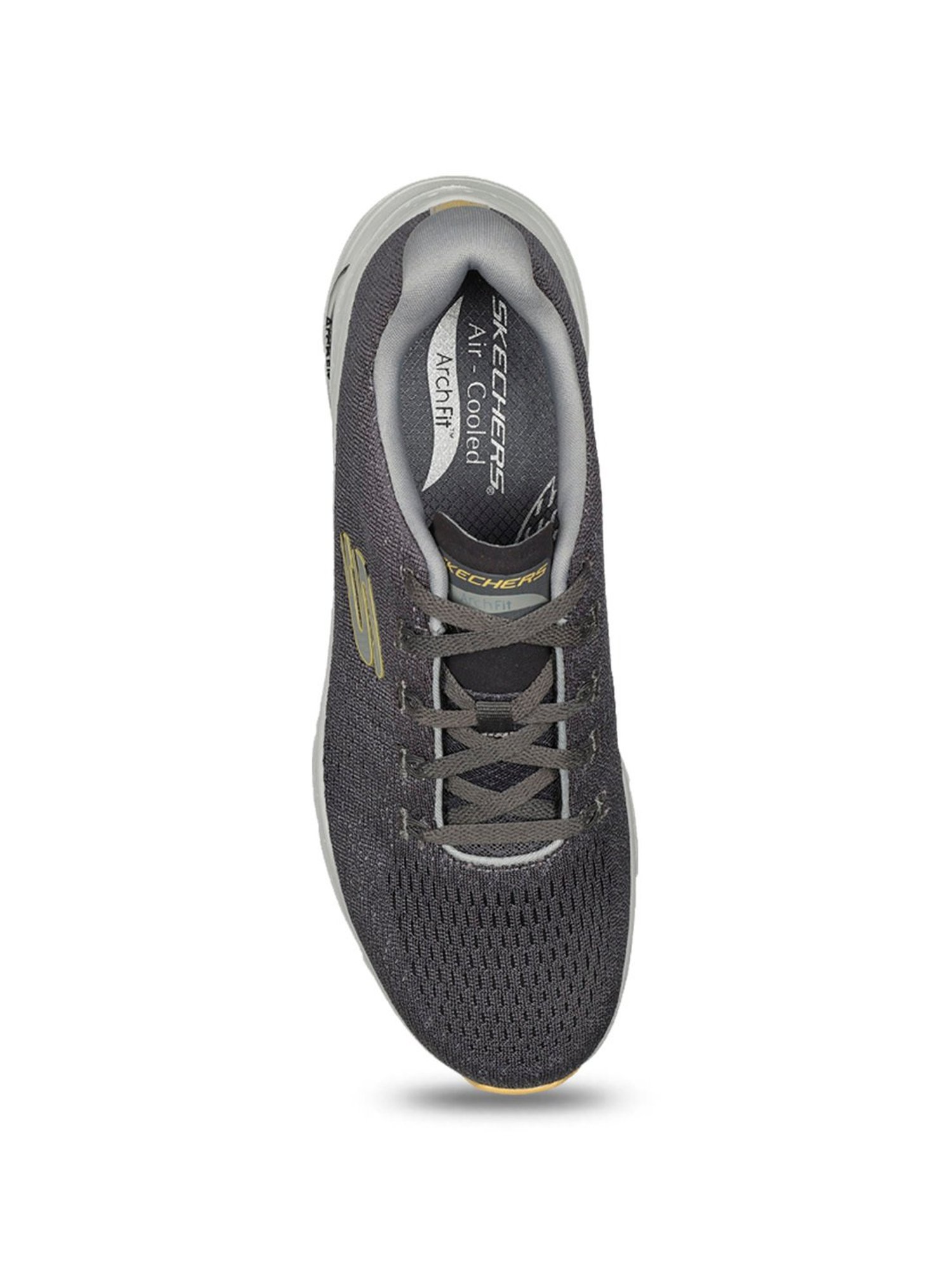 Skechers Men's ARCH FIT Charcoal Yellow Casual Sneakers