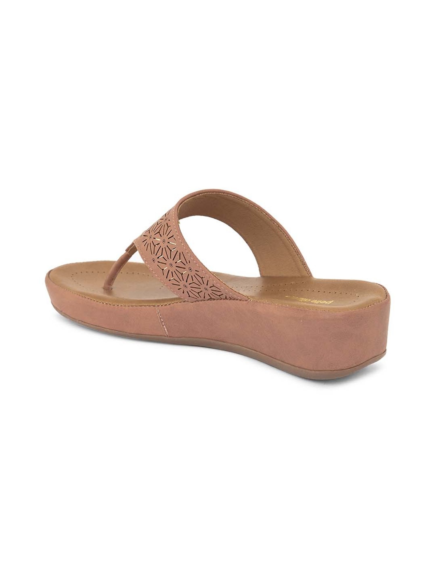Pelle Albero Women's Peach Thong Wedges