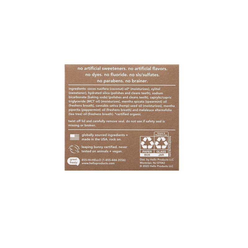 hello Nakedpaste Simply Moisturizing Hemp Seed Oil Fluoride Free Toothpaste - Trial Size - 3oz