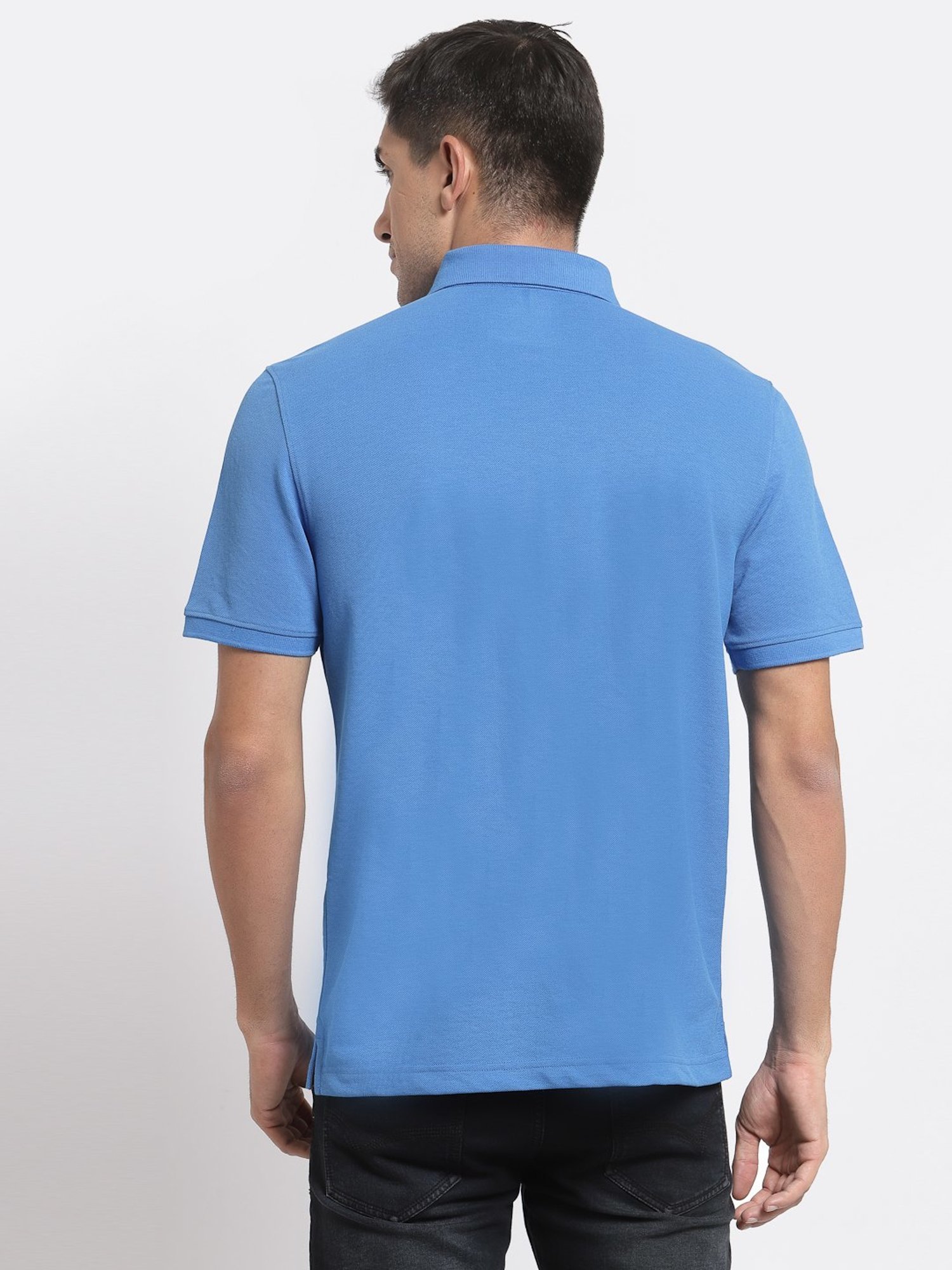 Sporto Blue Regular Fit Polo T-Shirt