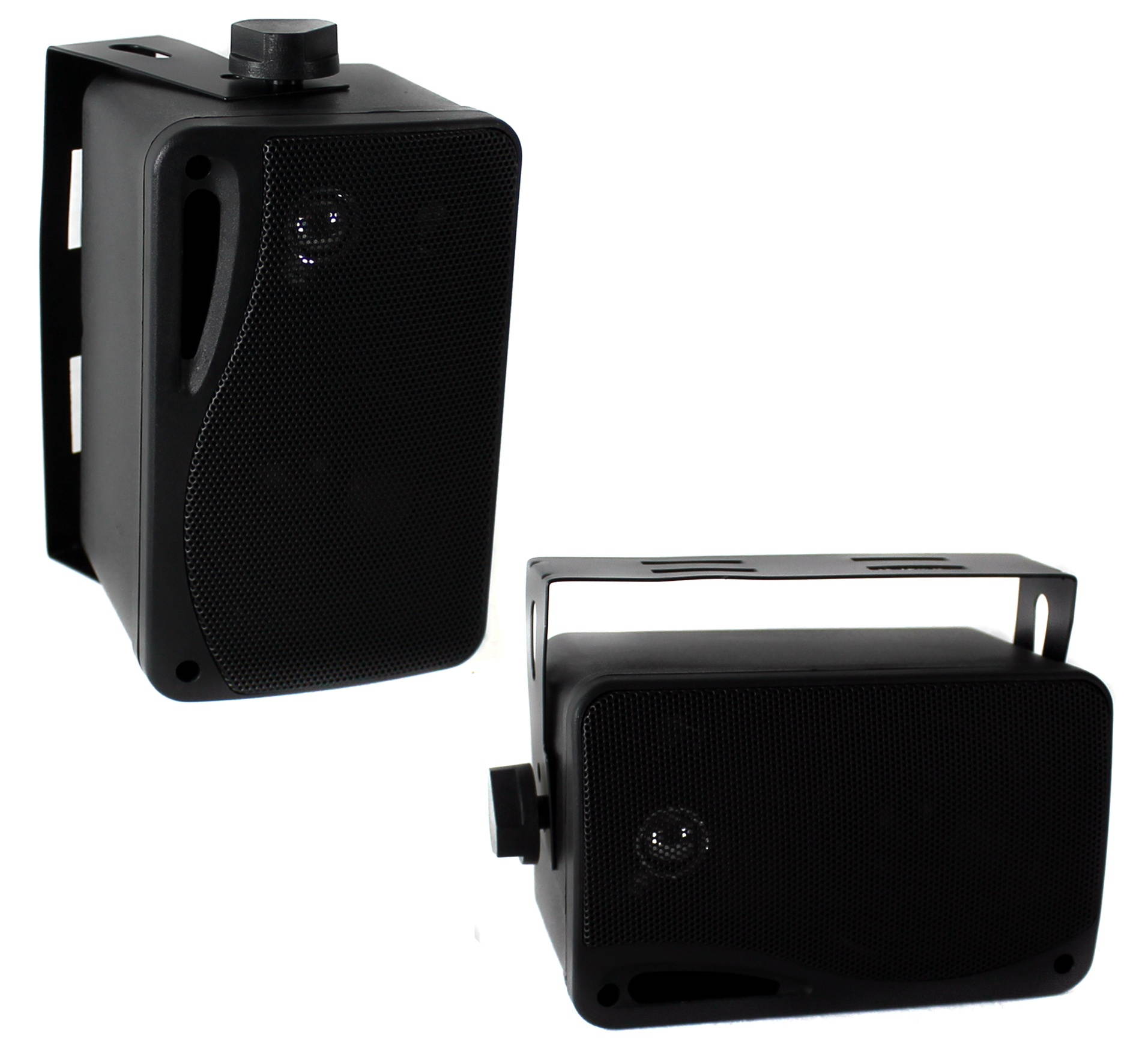 Pyle PLMR24B 3.5" 200 Watt 3-Way Weather Proof Box Speaker System Black (6 Pack)