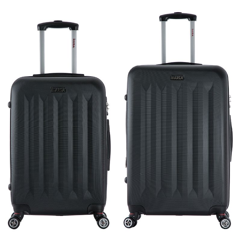 InUSA Philadelphia 2pc Hardside Spinner Luggage Set 23"& 27" - Black